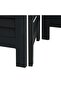 Room Divider 3 Panels Black Solid Wood Paulownia - 6