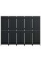 Room Divider 5 Panels Black Poly Rattan - 4
