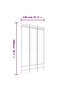 3-Panel Room Divider White 120x200 cm Fabric - 3