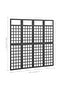 4-Panel Room Divider/Trellis Solid Fir Wood Black 161x180 cm - 6