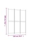 3-Panel Room Divider Black 150x200 cm Fabric - 7