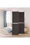 3-Panel Room Divider Brown 150x220 cm Fabric
