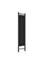 5-Panel Room Divider Black 200x200 cm Fabric - 5