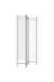 3-Panel Room Divider White 120x220 cm Fabric - 4