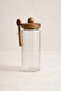 Acacia Gasketed 3-Piece Striped Glass 1200ml Jar Set with Spoon Kw-755 - 3