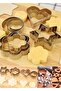 12-Piece Stainless Steel Cookie Mold Heart, Star, Flower, Round Cake, Biscuit Cookie Mold