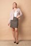 Women's Fur Cashmere Mock Neck Short Coat-Sand - 2