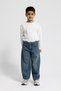 Children's High Waist Tint Wash Denim Pants – Relaxed Fit Jeans