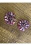 4X4 cm 2 Pieces Stone Flower Arma Set Red - 2