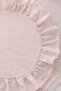 Ruffled Supla American Service 100% Cotton Natural Woven Fabric Rufle Vintage Overlock Stitched 1 Piece - 3