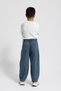 Children's High Waist Tint Wash Denim Pants – Relaxed Fit Jeans - 6