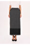 Maxi Knitted Water-Patterned Pencil Skirt with Back Zipper - 3