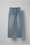 Men's Baggy Fit Lace-Up Waist Jean Trousers Blue
