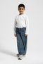 Children's High Waist Tint Wash Denim Pants – Relaxed Fit Jeans - 2