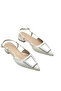 Closed Toe Short Heeled Casual Women's Shoes White - 2