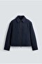 Men's Relax Fit Premium Melton Coat Jacket Navy Blue - 5