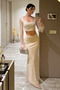 Women's Stone Detailed Long Skirt Bustier Two-Piece Set – Transparent Sleeves and Invitation Combination-L - 4