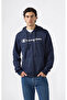 Full Zip Hoodie Sweatshirt Men's Navy Blue Sweatshirt - 221810-Bs501