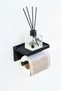 Toilet Paper Holder with Adhesive Cover, Bathroom Toilet Roll Holder with Shelf Napkin Holder Organizer - 3