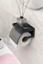 Toilet Paper Holder with Adhesive Cover, Bathroom Toilet Roll Holder with Shelf Napkin Holder Organizer