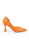 Women's Transparent Detailed Heeled Shoes 3104 Orange - 5