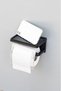 Toilet Paper Holder with Adhesive Cover, Bathroom Toilet Roll Holder with Shelf Napkin Holder Organizer - 4
