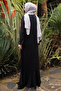 Black Skirt Layered Sleeve Elastic Modal Dress - 4
