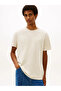 Tjm Normal Cut Embroidered Men's White T-Shirt Dm0Dm22667Ybh