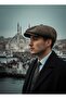 Men's 8-Piece Elastic One-Size Premium Cap Hat Brown Herringbone
