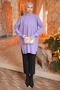 Lilac Cold Yarn Mercerized Knitwear Tunic - 3
