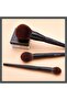 Large Face Makeup Brushes 3pcs Premium Synthetic Powder Contour Highlighter Brush Black T274 - 8