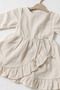 0-24 Months Waffle Woven Ruffled Baby Girl Kids Dress - 5