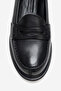 Women's Thick Sole Casual Shoes Real Leather Mt 24092 Black - 2