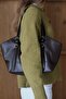 Women's Buckle Detailed Zippered Shoulder Bag Riva - 7