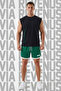 Ufc Ultimate Printed Black Sleeveless T-Shirt and Piped Jersey Fabric Sports Shorts Combination Set - 2