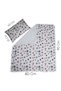 Double-Sided Pique & Muslin Baby Blanket, Pillow and Single-Layer Muslin Set with Marina Pattern - 4