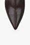 Women's Glove Brown Leather Stretch Heeled Boots - 5