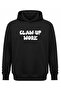 Oversized Hoodie |   Blackout Printed (Unisex Cotton Soft Textured Wide Cut Black Hooded Sweat) - 4