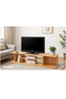 𝐎𝐧𝐞𝐃𝐜𝐨𝐫 Modern TV Stand with Storage for TVs up to 65” – Bamboo Entertainment Console - 3