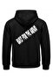 Oversized Hoodie |   Blackout Printed (Unisex Cotton Soft Textured Wide Cut Black Hooded Sweat) - 4