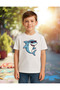 Cool Shark with Sunglasses Cool Shark Short Sleeve Printed Unisex Kids T-Shirt (4-13 Years) - 2