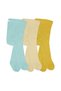 3-Piece Organic Cotton Baby Socks Combed Cotton Pantyhose for Girls and Boys (Nil Beige Yellow) - 3