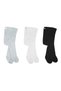 3-Piece Organic Cotton Baby Socks Combed Cotton Pantyhose for Girls and Boys (Grey White Black)