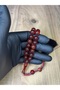 Old Collectible Tightened Amber Prayer Beads with Braided Rope Tassels - 3