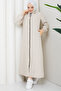 Women's Onion Patterned Tunnel-Crossed Full-Length Quilted Coat - 6