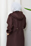 Women's Onion Patterned Tunnel-Crossed Full-Length Quilted Coat - 2