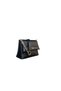 A Stylish Bag That Can Be Carried by Hand or Crossed over the Body, with a Chain Detail, Black