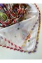 Handcrafted Needle Embroidered Writing/Needlework/Needlework Bait/Handcrafted Cheesecloth/Head Cover