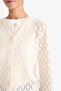 Regular Fit Crew Neck Lace-Like Knit Buttoned Knit Cardigan G0191AX25AU - 5