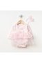 Baby Girl Mevlütlük Bodysuit Dress with Bandana and Lace Bk1019 - 2